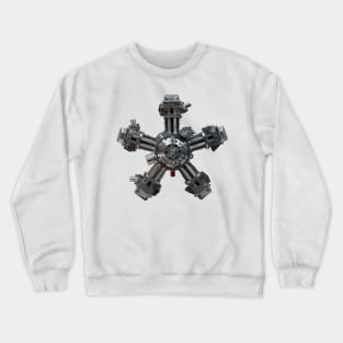 Radial Engine Print Crewneck Sweatshirt